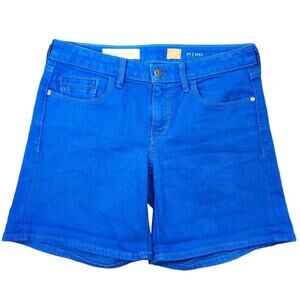 Pilcro Anthropologie Stet Fit Jean Shorts Bright Blue Denim Size 27